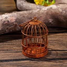 1:6 1:12 Micro Landscape Dollhouse Miniature Furniture Metal Bird Cage For Dollhouse Decor Dollhouse Birdcage Home Decoration