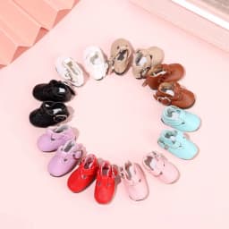 2.8*1.2cm Multicolor Doll Shoes for 1/6 Blythes Doll Mini PU Leather Sandals Toy Princess Doll Wear Shoes Doll Accessories