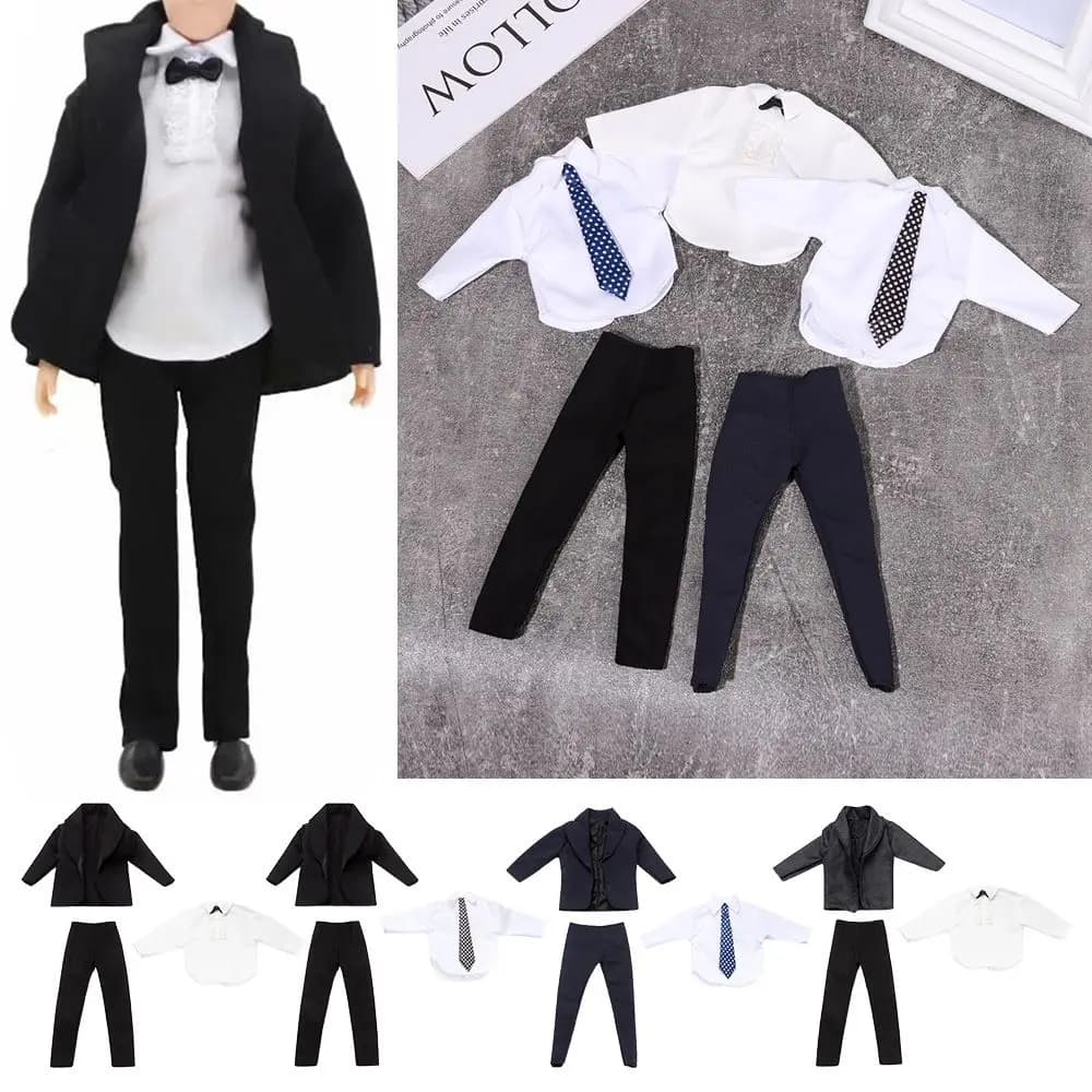 1 Set 1/6 Doll Clothes Male Doll Daily Wear Casual Suit Shirt Pants Wedding Party Suit Man Male Doll Suit Clothes