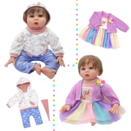 50-55cm Reborn Baby Doll Clothes Dress 22 Inch Doll Clothes Dress Skirt Toys Outfit