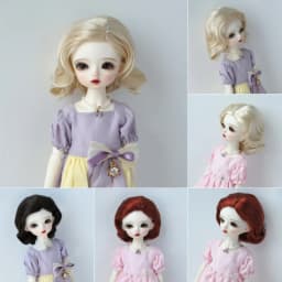 JD338 4-5' 5-6' 6-7' 7-8' 8-9' 9-10' Retro Monroe Wave Synthetic Mohair Doll Wigs 1/8 1/6 1/4 1/3 MSD SD DOD Blythes BJD Hair