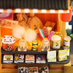 3D Wooden Dollhouse Japanese Style Grocery Store Miniaturas with Furnitures DIY Doll House Kit Toy for Children Brithday Gift