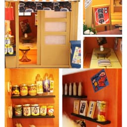 3D Wooden Dollhouse Japanese Style Grocery Store Miniaturas with Furnitures DIY Doll House Kit Toy for Children Brithday Gift