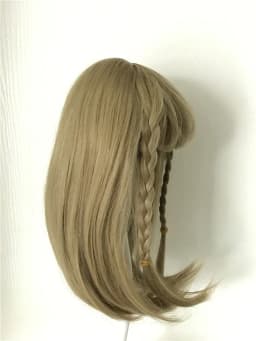 Latest Golden Sticked Hair Wig for 22inch Reborn Doll Long Strainght hair for 48-55cm Silicone Reborn Baby Dolls Hair Wig DIY