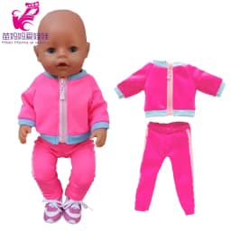 Baby Doll Rompers Slippers for 18 Inch Girl Doll Clothes Unicorn Pajama Set for Toys Doll Wear