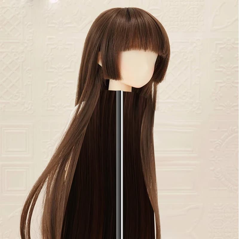 BJD doll hair wigs fashion bangs Long straight hair red black for 1/3 1/4 1/6 1/8 SD DD MSD YOSD BJD doll wig doll accessories