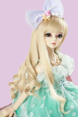 1/3 1/4 1/6 1/8 High Temperature Wire BJD Wig Blonde Wavy Hair For BJD Doll