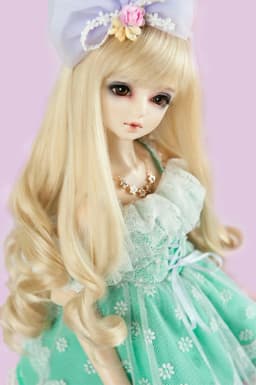 1/3 1/4 1/6 1/8 High Temperature Wire BJD Wig Blonde Wavy Hair For BJD Doll