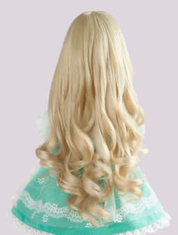 1/3 1/4 1/6 1/8 High Temperature Wire BJD Wig Blonde Wavy Hair For BJD Doll