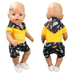 Doll Unicorn Romper Clothes for 40cm 43cm Born Baby Doll Wear Sets for 18 Inch Doll Coat Accessories Toys Wear