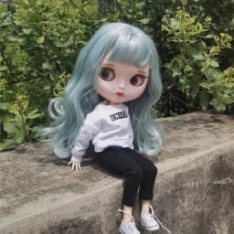 ICY DBS Blyth Doll outfit dress dress white shirt black pants red bow toy clothes