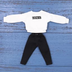 ICY DBS Blyth Doll outfit dress dress white shirt black pants red bow toy clothes