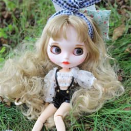 ICY DBS Blyth Doll outfit dress dress white shirt black pants red bow toy clothes