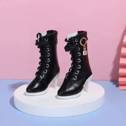 1Pair 7.8CM Mini PU Leather Boots Shoes for 1/3 BJD Doll Toy Accessories Handmade Cute Doll Shoes Child Toys Birthday Gifts