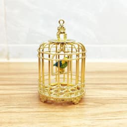 Micro Landscape Dollhouse Miniature Furniture Metal Bird Cage For Dollhouse Decor Dollhouse Birdcage Home Decoration