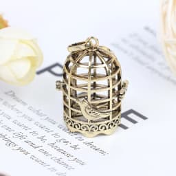 Micro Landscape Dollhouse Miniature Furniture Metal Bird Cage For Dollhouse Decor Dollhouse Birdcage Home Decoration