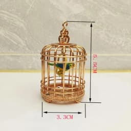 Micro Landscape Dollhouse Miniature Furniture Metal Bird Cage For Dollhouse Decor Dollhouse Birdcage Home Decoration