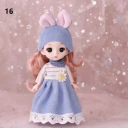 Cute Lace Doll Dress Top Jumpsuit Cartoon Animals Miniature Hat Suit For Ob11 16~17cm Doll Clothes Accessories