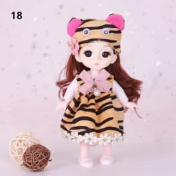 Cute Lace Doll Dress Top Jumpsuit Cartoon Animals Miniature Hat Suit For Ob11 16~17cm Doll Clothes Accessories