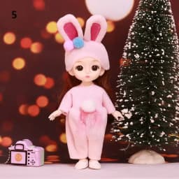 Cute Lace Doll Dress Top Jumpsuit Cartoon Animals Miniature Hat Suit For Ob11 16~17cm Doll Clothes Accessories