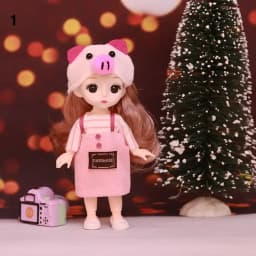 Cute Lace Doll Dress Top Jumpsuit Cartoon Animals Miniature Hat Suit For Ob11 16~17cm Doll Clothes Accessories