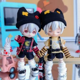 OB11 Clothes Hat Short Sleeve T-Shirt Shorts Socks Cute Suit Shoes for Molly, Bitsu11, YMY, GSC Body, 1/12bjd Doll Accessories