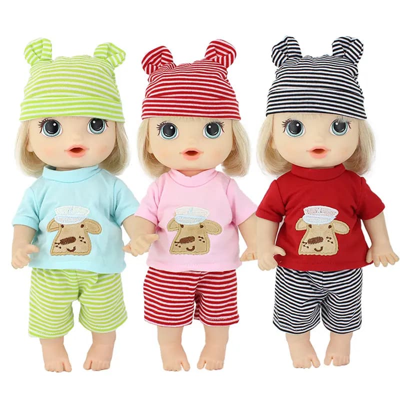 3pcs In 1, New Doll Clothes Suit For 12 Inch 30cm Baby Alive Doll Baby Doll Clotehs And Accessories