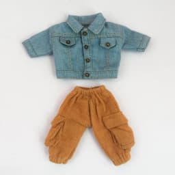 Handmade Ob11 Clothes Fashion Denim Jacket Coat Costume Doll Casual Outfit Accessories For 1/12bjd Dolls, Gsc, Obitsu11 Ymy Doll