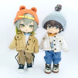 Handmade Ob11 Clothes Fashion Denim Jacket Coat Costume Doll Casual Outfit Accessories For 1/12bjd Dolls, Gsc, Obitsu11 Ymy Doll