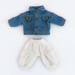 Handmade Ob11 Clothes Fashion Denim Jacket Coat Costume Doll Casual Outfit Accessories For 1/12bjd Dolls, Gsc, Obitsu11 Ymy Doll