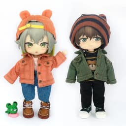 Handmade Ob11 Clothes Fashion Denim Jacket Coat Costume Doll Casual Outfit Accessories For 1/12bjd Dolls, Gsc, Obitsu11 Ymy Doll