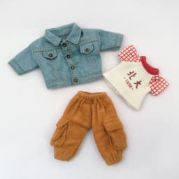 Handmade Ob11 Clothes Fashion Denim Jacket Coat Costume Doll Casual Outfit Accessories For 1/12bjd Dolls, Gsc, Obitsu11 Ymy Doll