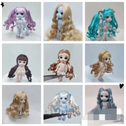 3.5cm 4cm 5cm mini BJD doll wig LAIL wig doll accessories customization