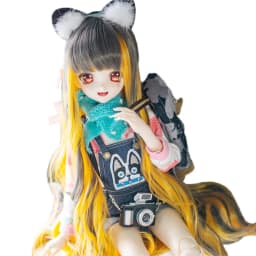 1/3 Bjd Wig Gradient Color Long Curly Hair 1/4 BJD MDD Doll Wig Anime Style Hair Accessories DIY Dress Up Female Toy for Girls