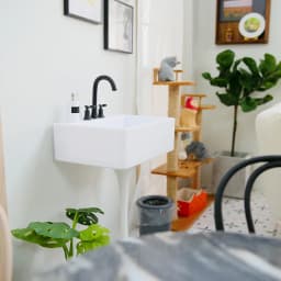 NEW 1/6 Scale Miniature Kitchen Sink Lavatory Wash Basin Faucet for Blyth Barbies Dollhouse Furniture Toys Accessories