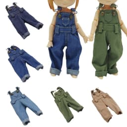 OB11 Doll Clothes Fashion Overalls Trousers Jeans Pants For 1/12 BJD Dolls Accessories Obitsu 11 Accessories Birthday Present