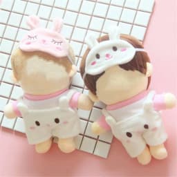 20CM Doll Clothes Tops Cute Bear Overall Soft Eyeshade Mask Rabbit Ear Mini Shoes For Korea Idol Dolls Accessories