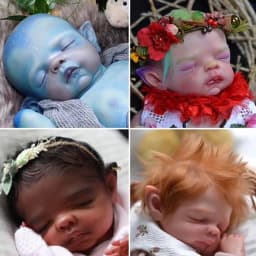 16Inch Reborn Doll Kit Pumpkin Pixie withcloth Body Unfinished Unpainted Doll Parts
