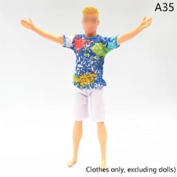 1Set Doll Clothing Ken Doll Daily Wear Casual Suit Sweatshirt Pant Dressing For 30cm Barby Doll Sports Men's Clothes Accessories