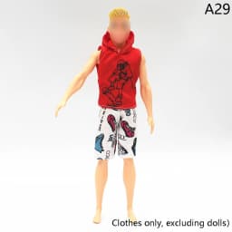 1Set Doll Clothing Ken Doll Daily Wear Casual Suit Sweatshirt Pant Dressing For 30cm Barby Doll Sports Men's Clothes Accessories