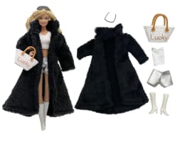 1 Set Doll Clothes Fashion Uniforms Cool Super Model Sweater Suit+Shoes for 11.5 Inch 30cm Doll Kids or Birthday Gift