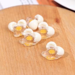 5Pcs 1:12 Miniature Dollhouse Mini Broken Egg Model DIY Kitchen Accessories For Doll House Decor Kids Pretend Play Toys