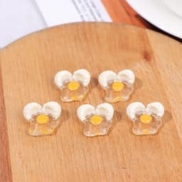 5Pcs 1:12 Miniature Dollhouse Mini Broken Egg Model DIY Kitchen Accessories For Doll House Decor Kids Pretend Play Toys