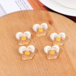 5Pcs 1:12 Miniature Dollhouse Mini Broken Egg Model DIY Kitchen Accessories For Doll House Decor Kids Pretend Play Toys
