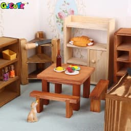 1/6 1/12 Dollhouse Miniature Bookcase Storage Rack Mini Wood Cherry Display Shelf Cabinet Cupboard Doll House Furniture Model