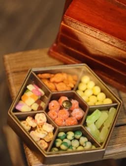 Bjd Doll Full Set Miniature Dried Fruit Chinese New Year Snack Box Orange Slices Red Dates Goji Berries Doll House Accessories
