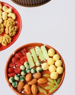 Bjd Doll Full Set Miniature Dried Fruit Chinese New Year Snack Box Orange Slices Red Dates Goji Berries Doll House Accessories