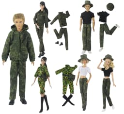 Doll Clothes Camouflage Clothes Outfit for 1:6 Scale 11.5 Inch 30cm Doll Many Style for Choice Gifts for Girls Doll Accessories