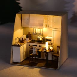 Wooden Mini Doll Hous DIY Kit for Making Room Toys Home Bedroom Decoration with Furniture Kit with LED for Home Decoration Gifts