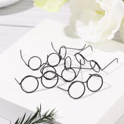5Pcs Retro Black Metal Lensless Round Eyeglasses Doll Glasses Frame For Bjd Fashion Plush Toy Glasses Dolls Accessories Kids Toy